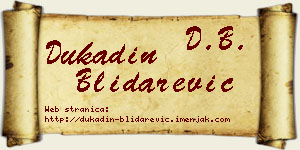 Dukadin Blidarević vizit kartica